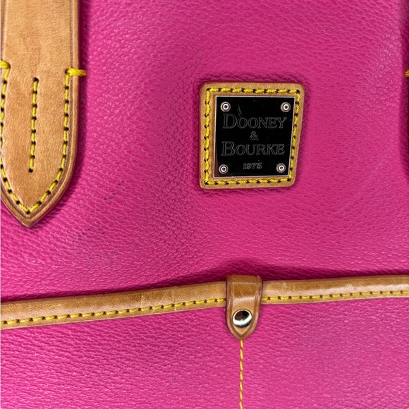 Dooney & Bourke Pink Leather Tote Bag - Picture 8 of 11